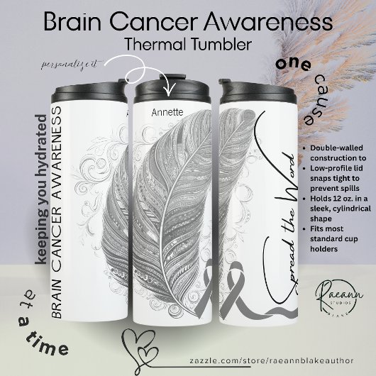 Personalized Brain Cancer Awareness Thermosbecher