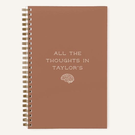 Personalized Brain Dump List Thoughts Terracotta Notizblock (Vorderseite)