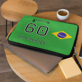 Personalized Brasil Flag Soccer Fan Player Gear Laptopschutzhülle