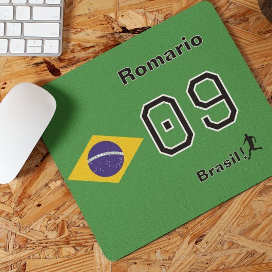 Personalized Brasil Soccer Fan Desk Accessory Mousepad