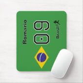 Personalized Brasil Soccer Fan Desk Accessory Mousepad (Mit Mouse)
