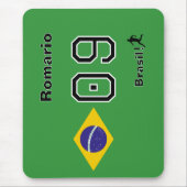 Personalized Brasil Soccer Fan Desk Accessory Mousepad (Vorne)