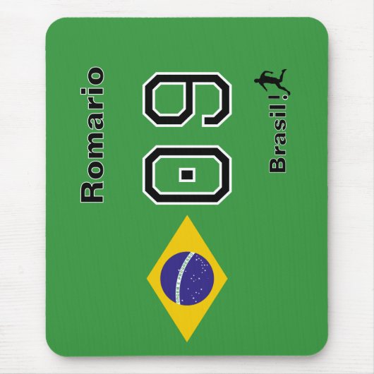 Personalized Brasil Soccer Fan Desk Accessory Mousepad (Vorne)