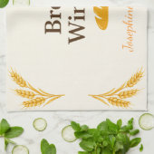 Personalized Bread Winner Trendy Elegant Tea Towel Geschirrtuch (Gefaltet)