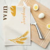 Personalized Bread Winner Trendy Elegant Tea Towel Geschirrtuch (Viertel Falte)