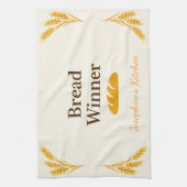Personalized Bread Winner Trendy Elegant Tea Towel Geschirrtuch (Vertikal)