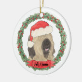 Personalized Briard Christmas Keramik Ornament (Links)