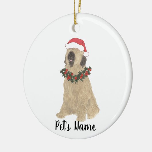 Personalized Briard Christmas Keramik Ornament (Links)