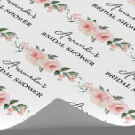 Personalized Bridal shower  Floral Wrapping Paper Geschenkpapier<br><div class="desc">Add a touch of elegance and personal charm to your bridal shower gifts with our Personalized Bridal Shower Pink Floral Wrapping Paper. This exquisite wrapping paper is designed to celebrate the joyous occasion of a bridal shower, featuring delicate floral patterns in lovely shades of pink that exude romance and sophistication....</div>