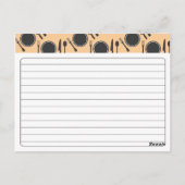 Personalized Bridal Shower Recipe Card Postkarte (Rückseite)