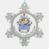 Personalized Bride and Groom Snowflake Ornament (Vorderseite)