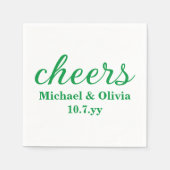 Personalized Bride and Groom Wedding Bar Reception Serviette (Vorderseite)
