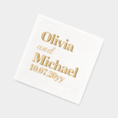 Personalized Bride and Groom Wedding Reception Servietten Mit Folie (Links)