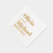 Personalized Bride and Groom Wedding Reception Servietten Mit Folie (Rechts)