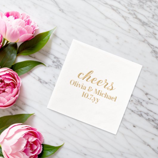 Personalized Bride and Groom Wedding Reception Servietten Mit Folie (Insitu (Hochzeit))