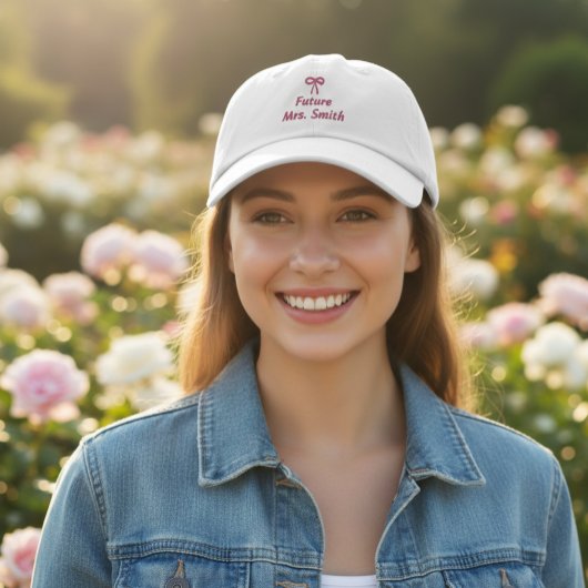 Personalized Bride Hat - Future Mrs Embroidery Bestickte Baseballkappe