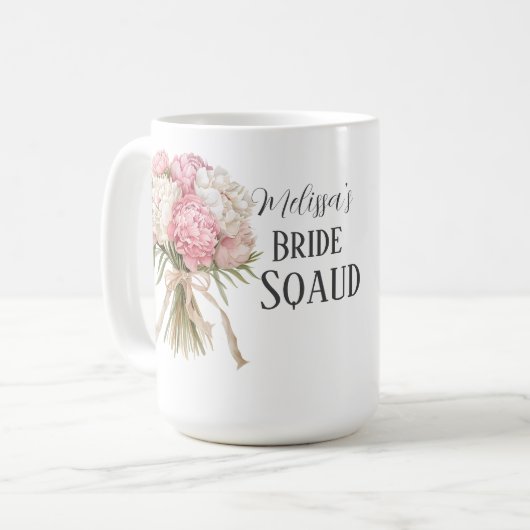 Personalized Bride Squad Coffee Mug Kaffeetasse (Vorderseite Links)