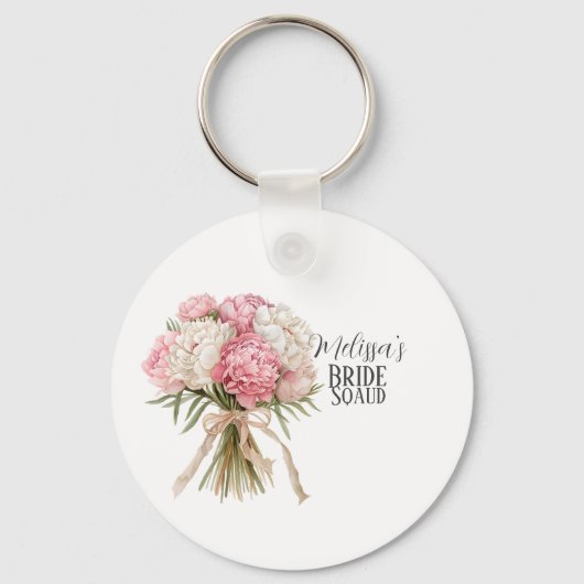 Personalized Bride Squad Keychain Schlüsselanhänger (Rückseite)