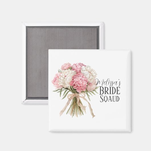 Personalized Bride Squad Magnet (Vorderseite/Rückseite)