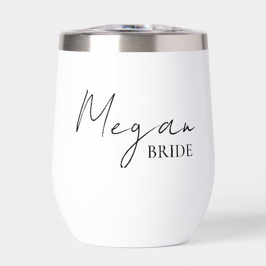 Personalized Bride Thermal Wine Tumbler Custom Nam (Vorderseite)