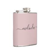 Personalized Bridesmaid Gift Pastel Pink Wedding Flachmann (Rechts)