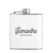 Personalized Bridesmaid Proposal Gift Bachelorette Flachmann (Vorderseite)