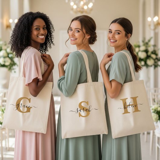 Personalized bridesmaid tote bags tragetasche
