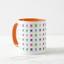 Personalized Bright and Fun Kids Colorful Monogram Tasse