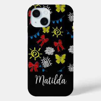 Personalized Bright Butterfly & Sunshine Pattern Case-Mate iPhone Hülle