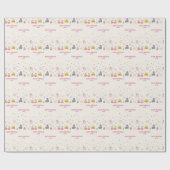 Personalized Bright Cakes W/ Confetti & Fireworks Geschenkpapier (Flach)