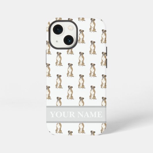 Personalized Brindle Boxer Dog iPhone Hülle (Rückseite)