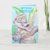 Personalized Brother's Birthday Greeting Card Karte (Vorderseite)