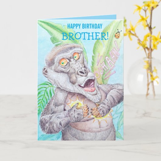 Personalized Brother's Birthday Greeting Card Karte (Gelbe Blume)