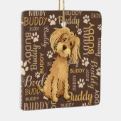 Personalized Brown Dog Keramikornament (Rechts)