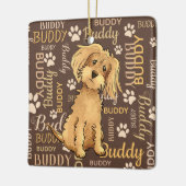 Personalized Brown Dog Keramikornament (Links)
