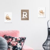 Personalized Brown Teddy Bear Nursery Poster Set (Wohnzimmer)