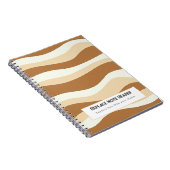 Personalized Brown Wave Patterned Notizblock (Rechte Seite)