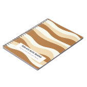 Personalized Brown Wave Patterned Notizblock (Linke Seite)