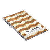 Personalized Brown Wave Patterned Notizblock (Rechte Seite)