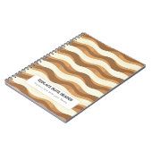 Personalized Brown Wave Patterned Notizblock (Linke Seite)