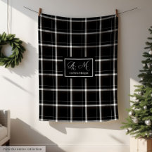 Personalized Buffalo Plaid Blanket in Trendy Color