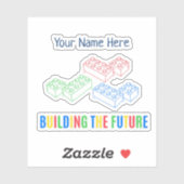 Personalized Building Bricks Aufkleber (Blatt)