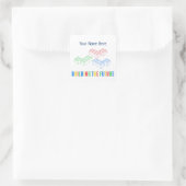 Personalized Building Bricks Quadratischer Aufkleber (Tasche)