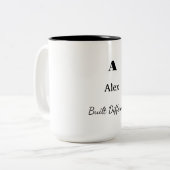 Personalized Built Different Coffee Mug Initial Zweifarbige Tasse (Vorderseite Links)