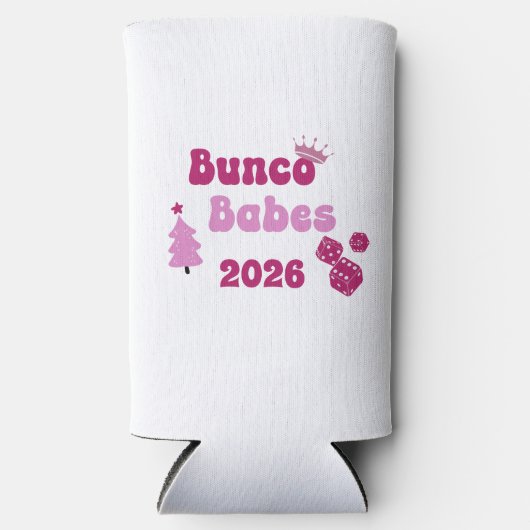 Personalized Bunco Babe Selters Dosenkühler (Vorderseite)