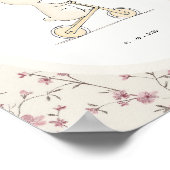 Personalized Bunny Art – Name Date Birth Nursery Poster (Ecke)