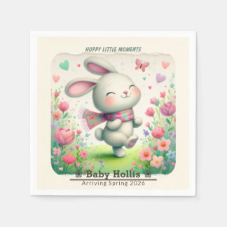 Personalized Bunny Baby Shower Paper Napkins Serviette