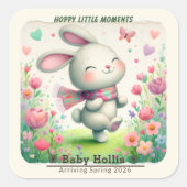 Personalized Bunny Party Stickers (Vorderseite)