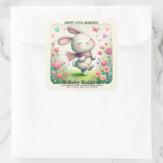 Personalized Bunny Party Stickers (Tasche)