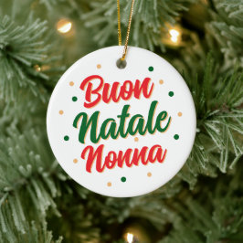 Personalized Buon Natale Nonna Keramik Ornament